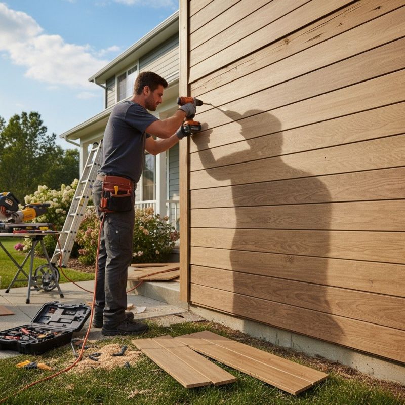 Woodpecker Siding Repair